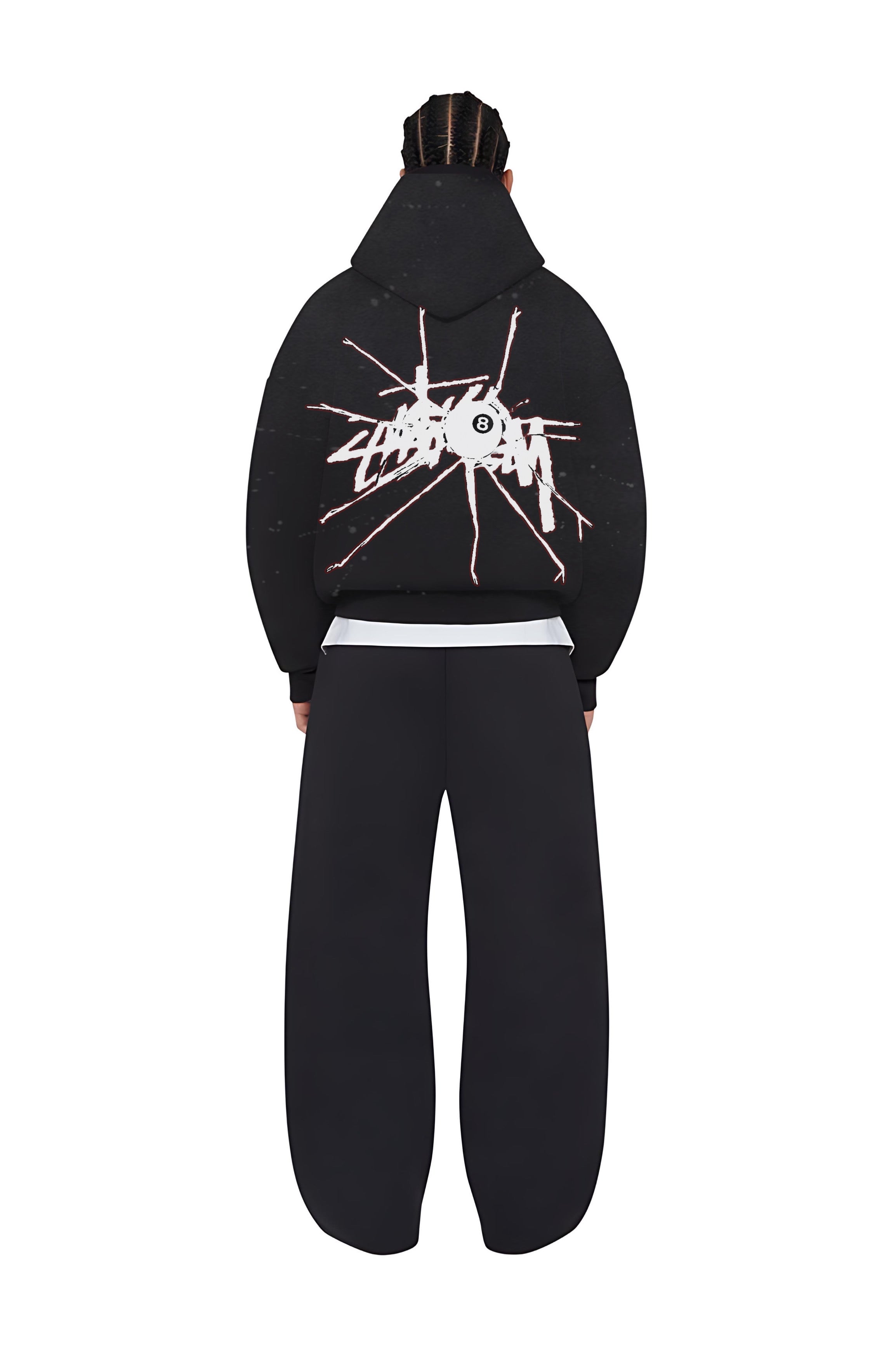 STUSSY SHATTERED
8 BALL HOODIE